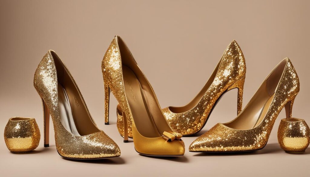Wybór odpowiednich butów do złotej sukienki