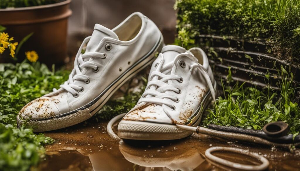 czyszczenie butów z materiału