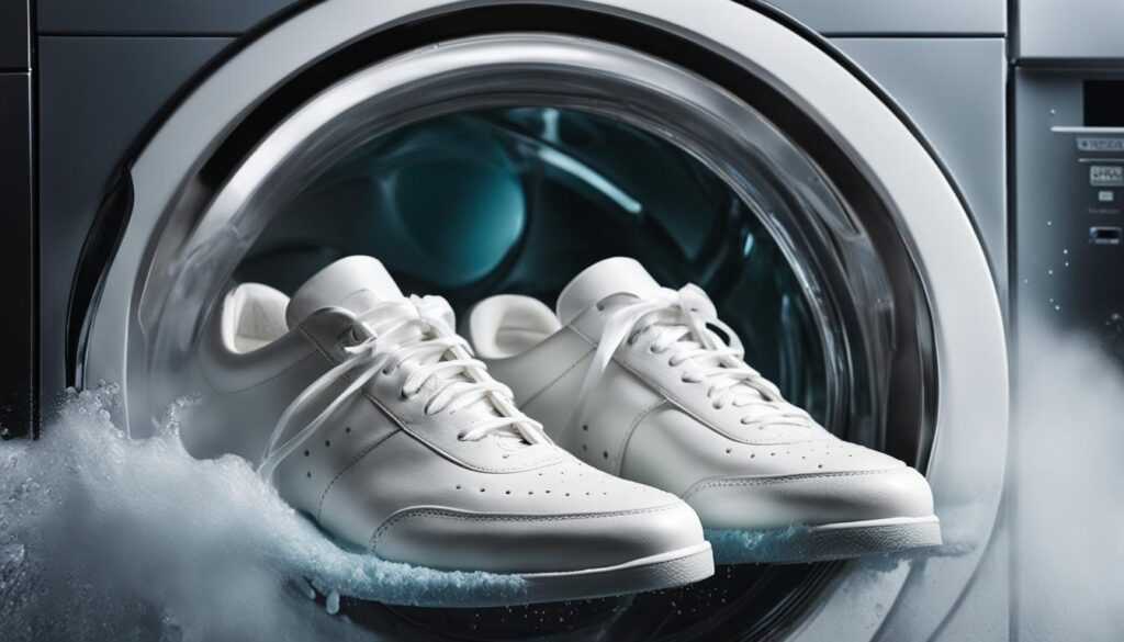 pranie białych butów w pralce