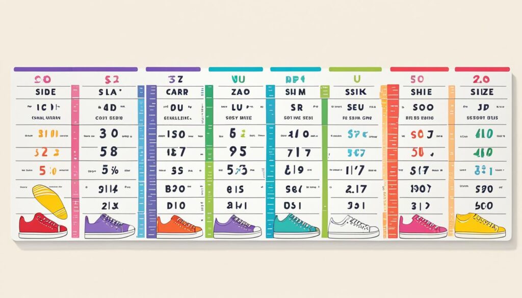 tabelka rozmiarów butów dziecięcych