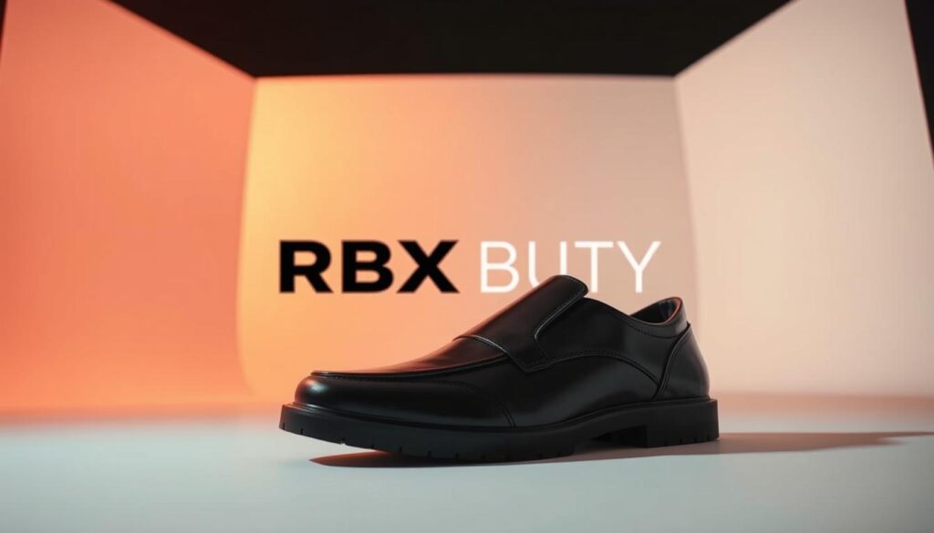 A striking visual representation of the RBX Buty brand, showcasing a sleek and modern pair of shoes against a clean, minimalist background. In the foreground, the shoes are captured in sharp focus, their leather or synthetic material glistening under warm, directional lighting that casts subtle shadows, emphasizing their form and contours. The middle ground features a simple, uncluttered backdrop, perhaps a blank wall or seamless studio setup, allowing the shoes to take center stage. The overall atmosphere is one of sophistication and refined design, conveying the essence of the RBX Buty brand and its potential appeal to fashion-conscious consumers. A striking visual representation of the RBX Buty brand, showcasing a sleek and modern pair of shoes against a clean, minimalist background. In the foreground, the shoes are captured in sharp focus, their leather or synthetic material glistening under warm, directional lighting that casts subtle shadows, emphasizing their form and contours. The middle ground features a simple, uncluttered backdrop, perhaps a blank wall or seamless studio setup, allowing the shoes to take center stage. The overall atmosphere is one of sophistication and refined design, conveying the essence of the RBX Buty brand and its potential appeal to fashion-conscious consumers.