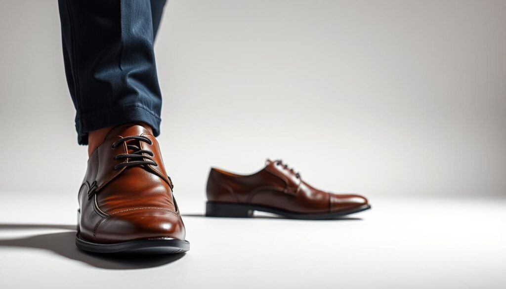 A well-crafted, high-quality image showcasing the Kanna buty brand. The foreground features a pair of stylish, leather shoes with a sleek, modern design and intricate stitching details. The middle ground showcases the Kanna buty logo prominently displayed on the side of the shoes, capturing the brand's identity. The background is a minimalist, clean setting with soft lighting, creating a refined and premium atmosphere. The overall composition and lighting emphasize the quality, craftsmanship, and elegance of the Kanna buty footwear, reflecting the essence of the brand. A well-crafted, high-quality image showcasing the Kanna buty brand. The foreground features a pair of stylish, leather shoes with a sleek, modern design and intricate stitching details. The middle ground showcases the Kanna buty logo prominently displayed on the side of the shoes, capturing the brand's identity. The background is a minimalist, clean setting with soft lighting, creating a refined and premium atmosphere. The overall composition and lighting emphasize the quality, craftsmanship, and elegance of the Kanna buty footwear, reflecting the essence of the brand.