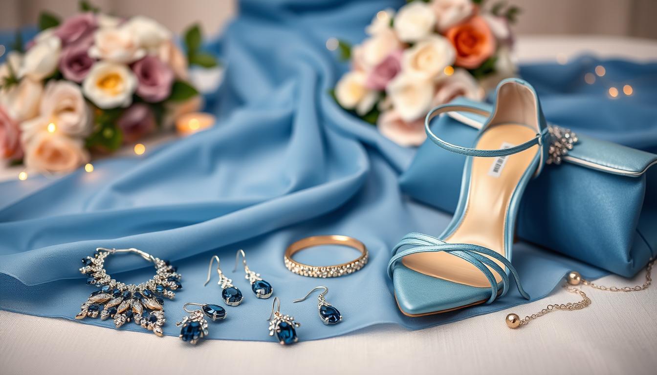 Jakie dodatki do niebieskiej sukienki na wesele
